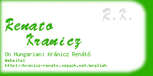 renato kranicz business card
